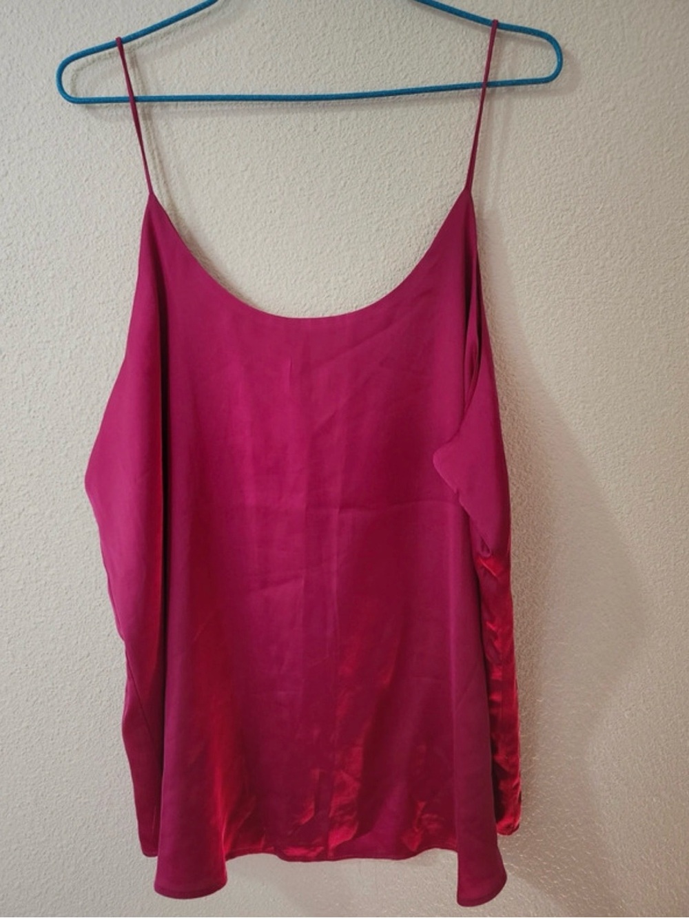 Bar III Fuchsia Satin Spaghetti Strap Cami